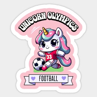 Football Unicorn Olympics ⚽🦄 - Goal! Score with Cuteness! Sticker